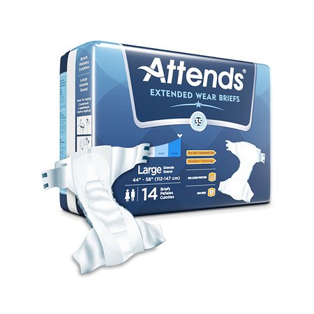 ATTENDS Attends Overnight Incontinence Brief L Overnight, Severe, PK 14 DDEW30